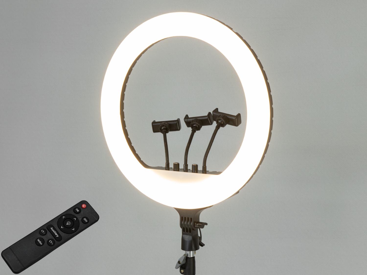 Кольцевая лампа с пультом без штатива 220 В 45 см (SL-RL-18)
