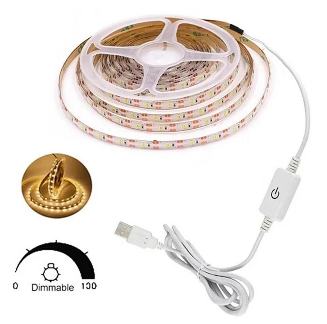 Светодиодная лента USB 2835-150LED USB с переключателем-димером 5 м Теплый белый (20665532) - фото 5 Светодиодная лента USB 2835-150LED USB с переключателем-димером 5 м Теплый белый (20665532) - фото 5