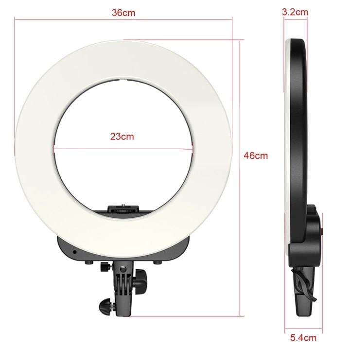 Освітлювач кільцевий LED Triopo з димером та дистанційним пультом для портретної б'юті та селфі зйомки 14" (1050029830) - фото 3 Освітлювач кільцевий LED Triopo з димером та дистанційним пультом для портретної б'юті та селфі зйомки 14" (1050029830) - фото 3