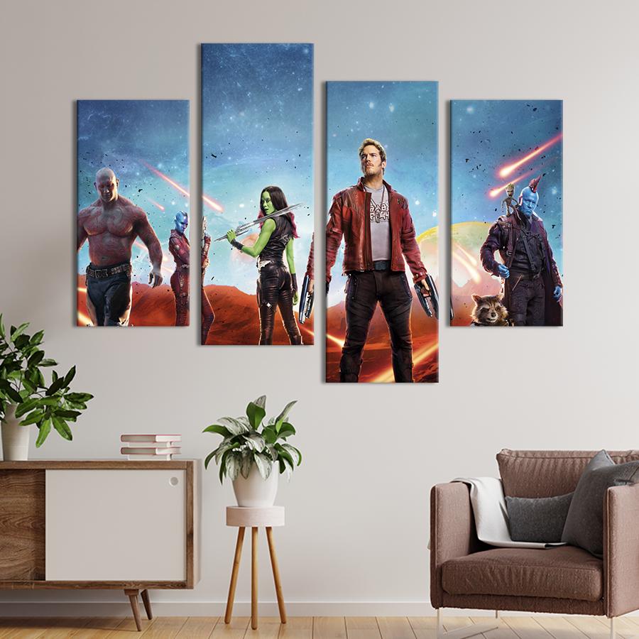 Картина на холсте Стражи галактики 89x56 см (1485-42)