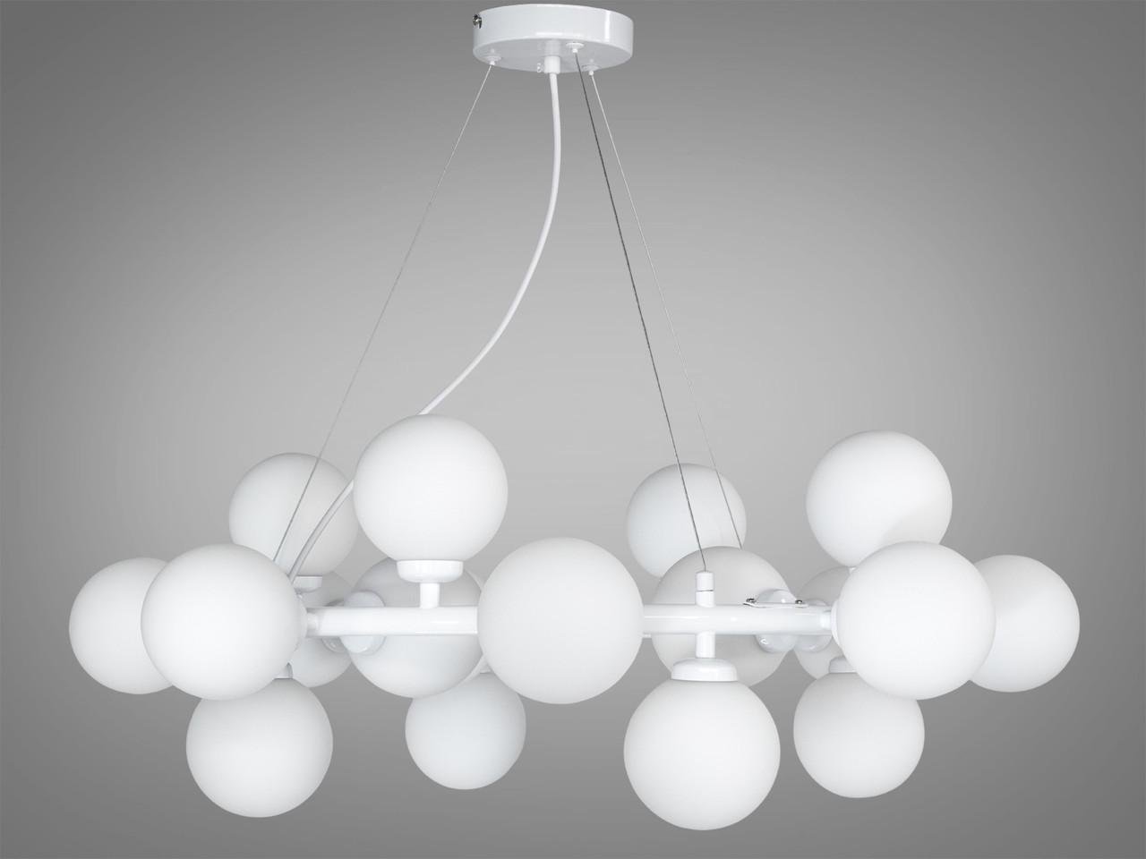 Люстра Бульбашки для холу LQ7063-20WH-LS на 20 ламп Білий (2565712483)
