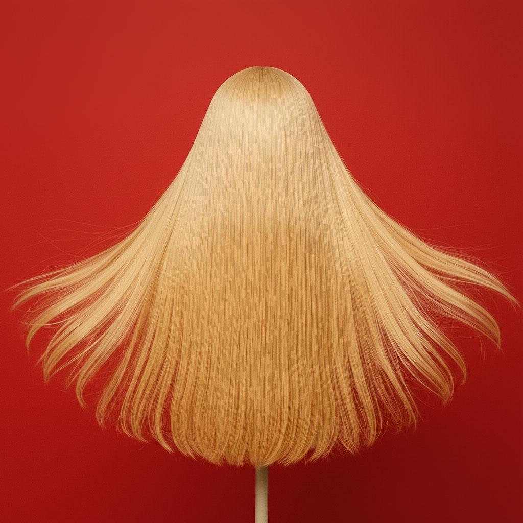 Перука жіноча аніме пряме волосся довга чубчик 70 см Білий (K0495-1) - фото 2