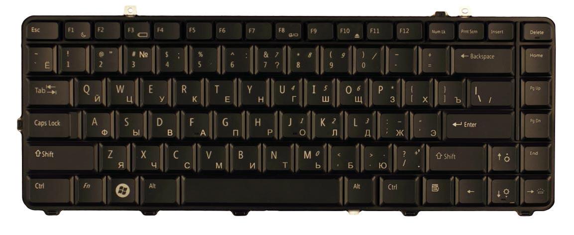 Клавиатура для ноутбука Dell Studio 15/1555/1557/1558 с подсветкой Light Black
