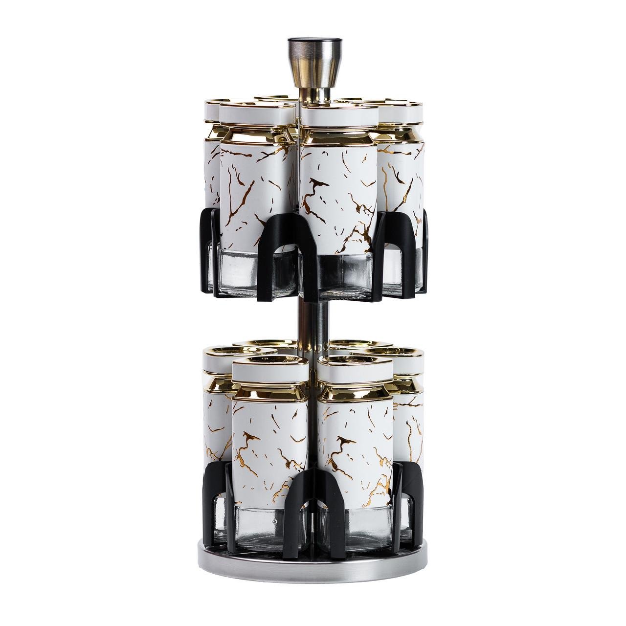 Набір баночок для спецій на підставці карусель 12 шт. по 120 мл - фото 2
