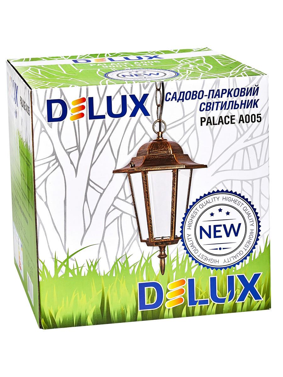 Світильник садово-парковий Delux Palace A005 60 Вт Е27 Чорний/Золотий (24573672) - фото 3