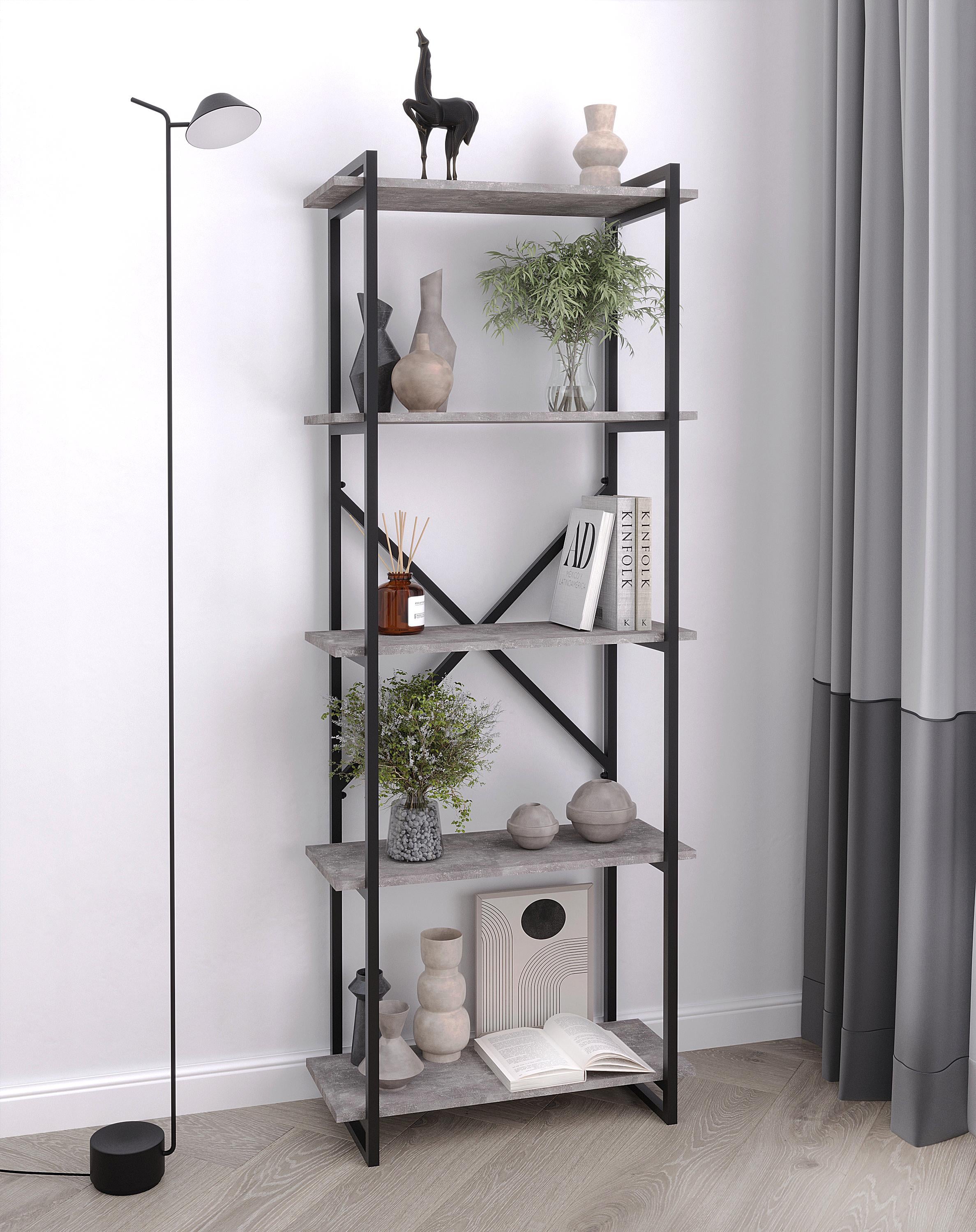 Стеллаж с полками Loft Ant-1 700x1800x300 мм Бетон (sr25-ant1-beton)