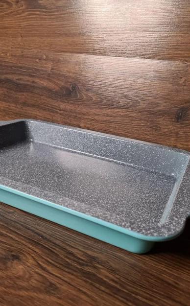 Противень для выпечки Unique UN-1725 мраморный 43х40,5 см Серый - фото 7