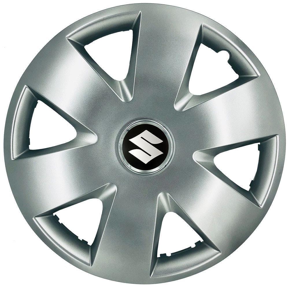 Колпаки SJS 308 с логотипом Suzuki R15 4 шт. Серебристый (2654557949)