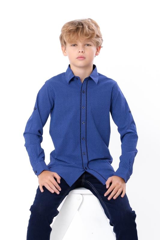 Сорочка для хлопчика Носи Своє 150 см Синій (43541) Сорочка для хлопчика Носи Своє 150 см Синій (43541)