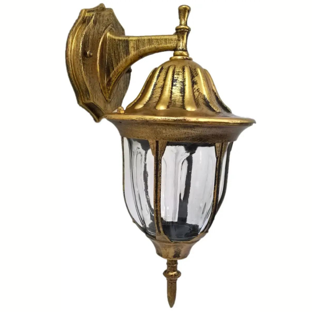 Фонарь настенный уличный вниз Старое золото (9028 W/S BG down)