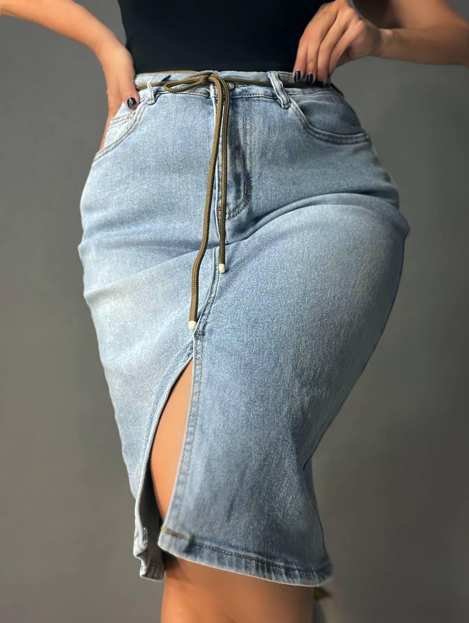 Юбка женская джинсовая Ladyn 802 с разрезом р. 36 Голубой (26881526) - фото 4 Юбка женская джинсовая Ladyn 802 с разрезом р. 36 Голубой (26881526) - фото 4
