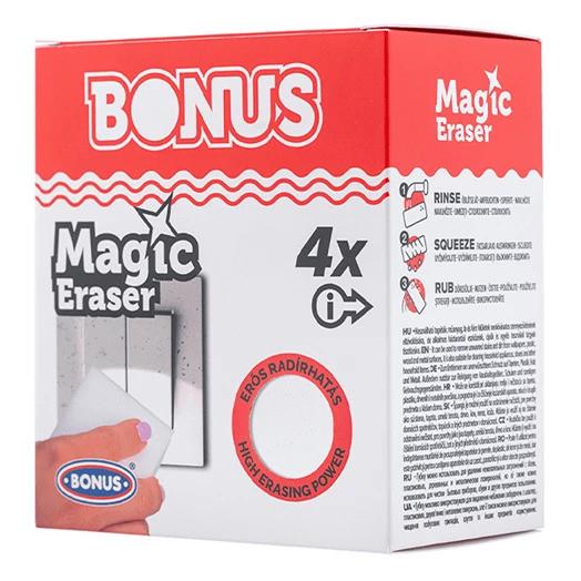 Губка меламиновая для мытья и чистки Bonus Magic Eraser 4 шт.