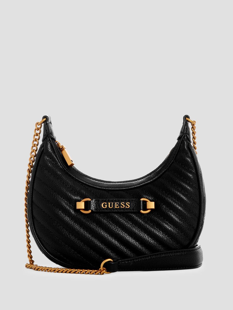Жіноча сумка крос-боді Guess Sela Mini Crossbody Hobo Чорний (23830874)