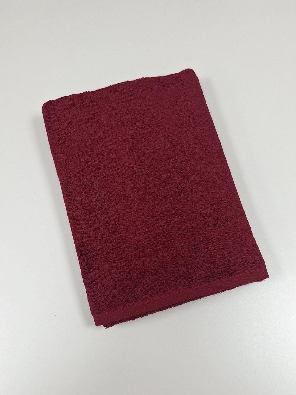 Рушник для обличчя махровий Parisa Home Flat 50х90 см Бордо (2925)