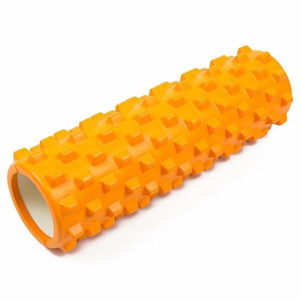 Масажний ролик EasyFit Grid Roller Pro 45 см Помаранчевий (EF-2029-O) - фото 1