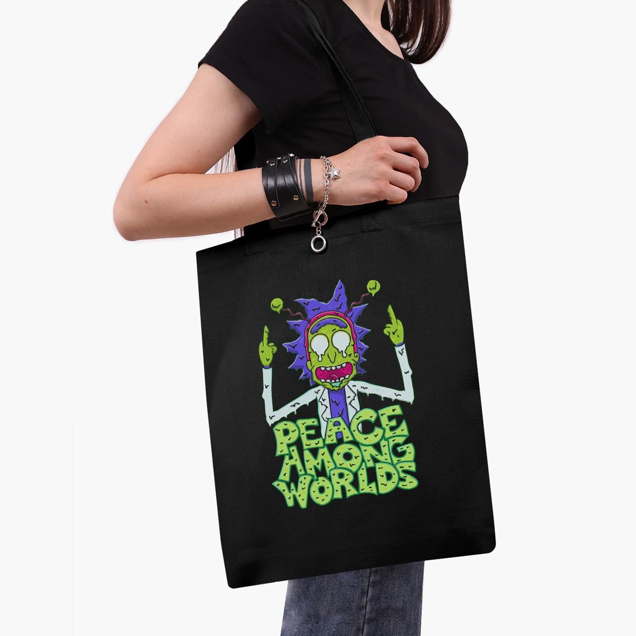 Эко сумка шоппер Rick Sanchez Rick and Morty 41x35 см Черный (9227-2941-BKZ)