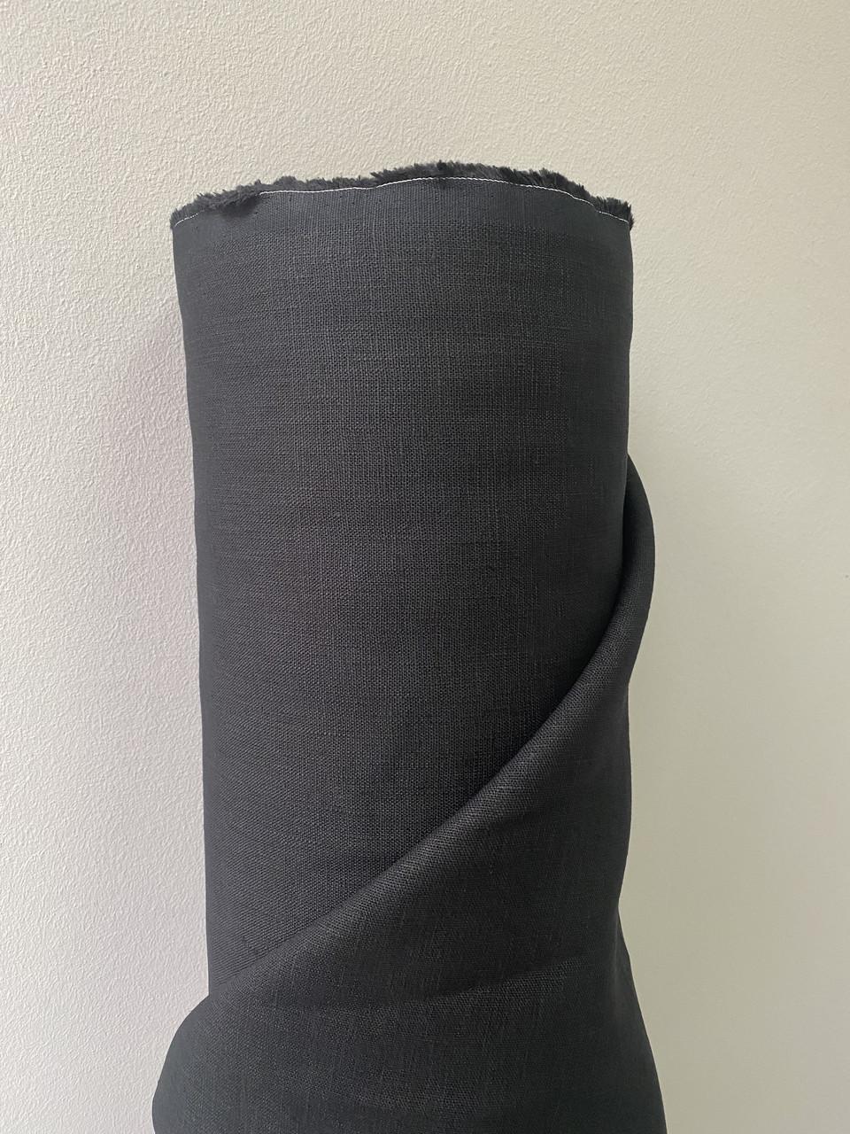 Ткань скатертная LINEN PLUS 100% лен 143 см 147/948 Черный - фото 5