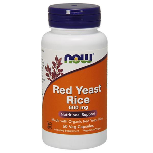 Рис червоний дріжджовий Now Red Yeast Rice 600MG ORG 60 vc