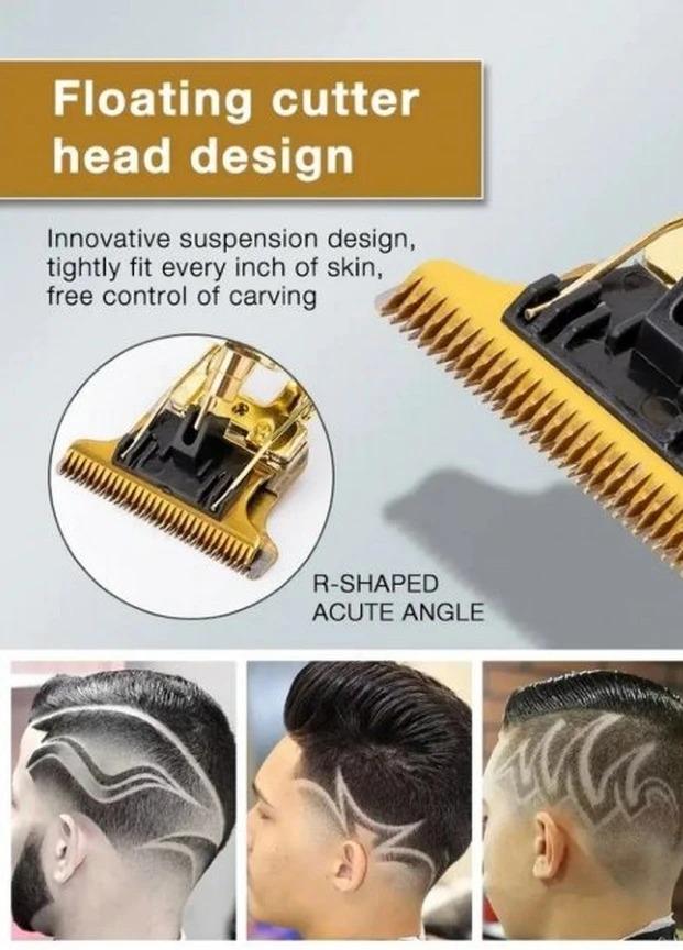 Триммер машинка для стрижки волос и бороды Hair Trimmer WN-09 Золотой (4670) - фото 2