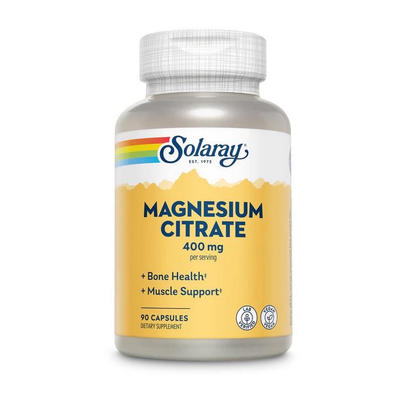 Магний цитрат Solaray Magnesium Citrate 400 мг 90 вер. капс.