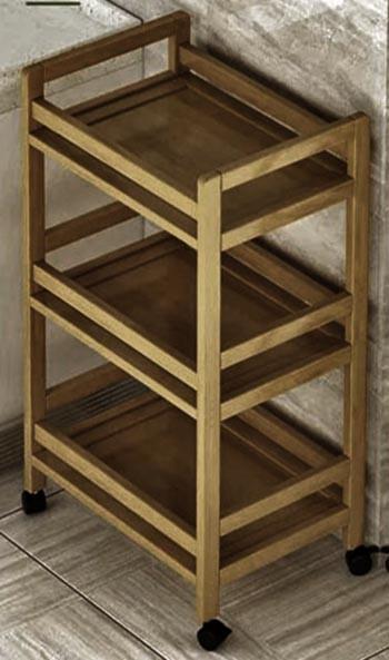Етажерка на колесах з дерева Хенс 3 Мускат (ЭТА-301507)