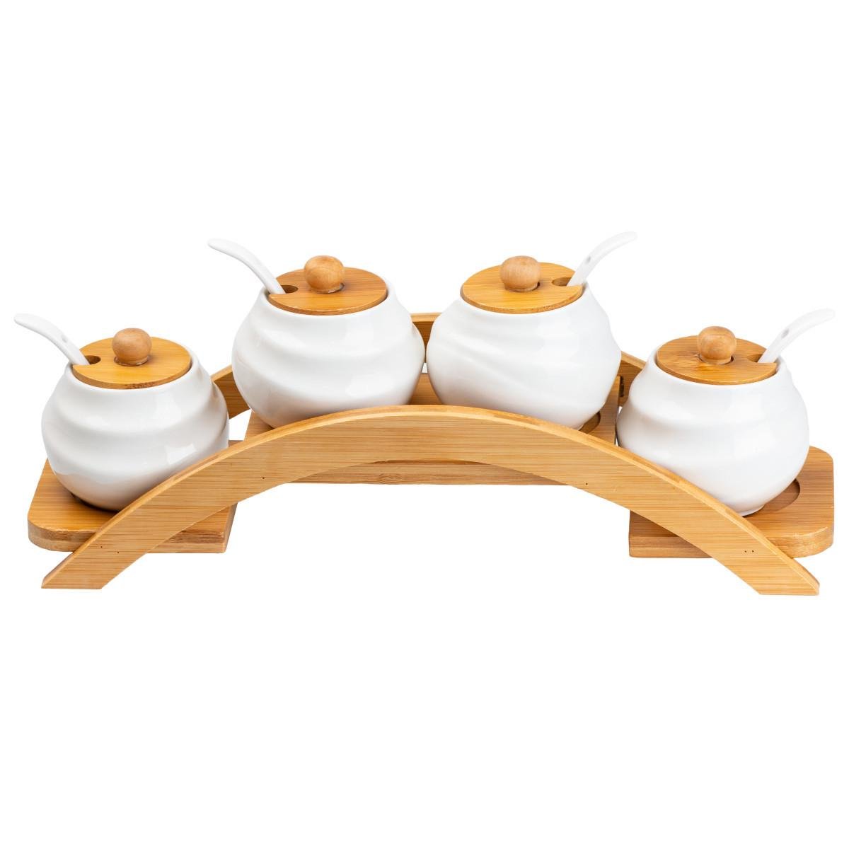 Набор специй с крышками и ложками 4 шт. по 200 мл (HP-1200) - фото 2