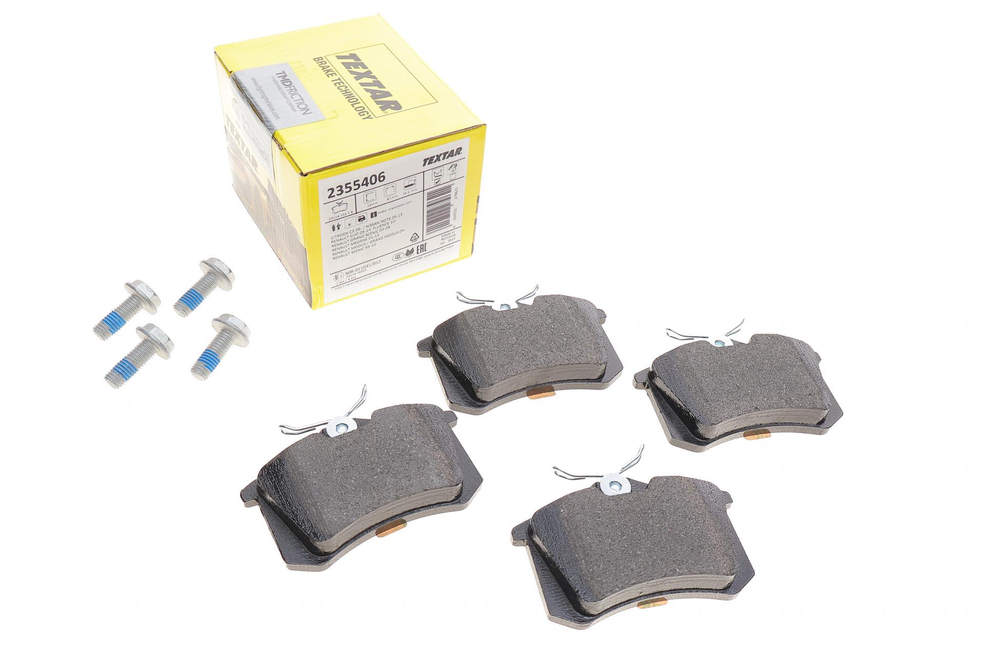 Колодки тормозные задние TEXTAR Citroen C3/C4 09-/Renault Scenic/Megane 99- 87x53x16.2 Lucas - (2355406) Колодки тормозные задние TEXTAR Citroen C3/C4 09-/Renault Scenic/Megane 99- 87x53x16.2 Lucas - (2355406)