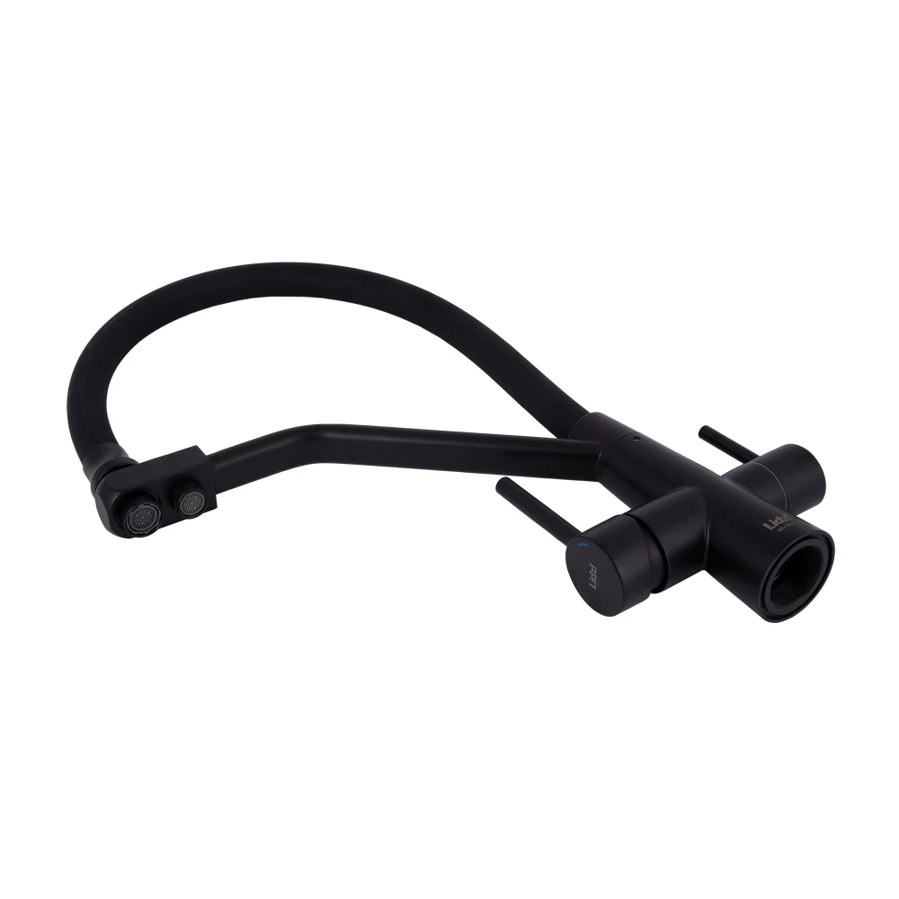 Смеситель для кухни Lidz Aria 020F3 LDARI020F3BLA39212 с гибким изливом и подключением к фильтру Черный (SD00045316) - фото 3 Смеситель для кухни Lidz Aria 020F3 LDARI020F3BLA39212 с гибким изливом и подключением к фильтру Черный (SD00045316) - фото 3