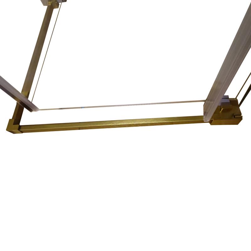 Душевая кабина без поддона KOER SR SC03-90x90x200-TR-12 прозрачное стекло Easy Clean 6мм, матовое золото (KR5358) - фото 9 Душевая кабина без поддона KOER SR SC03-90x90x200-TR-12 прозрачное стекло Easy Clean 6мм, матовое золото (KR5358) - фото 9