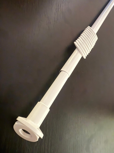 Карниз раздвижной с кольцами в комплекте металлический для ванной комнаты 130-260 см (26610999) - фото 11