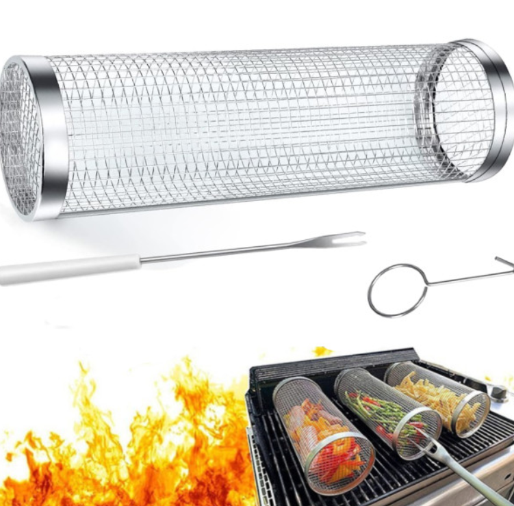 Решітка циліндрична для гриля та барбекю з нержавіючої сталі 30х9 см (Н-1303) - фото 3 Решітка циліндрична для гриля та барбекю з нержавіючої сталі 30х9 см (Н-1303) - фото 3