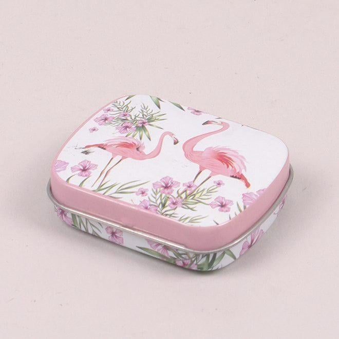 Коробочка металлическая Flora Фламинго для хранения мелочей (25234)