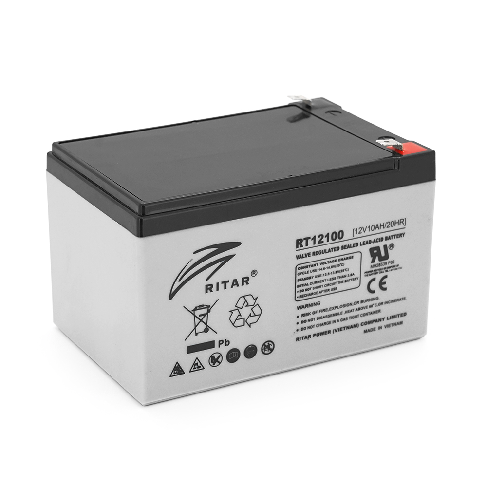 Акумуляторна батарея AGM Ritar RT12100S Gray Case 12V 10,0Ah 151х65х117 см (YUT_V9834)