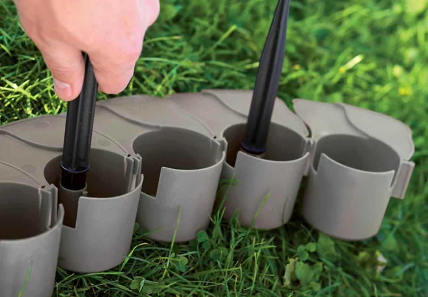 Бордюр садовий Prosperplast Palisada ogrodowa 4,05 м Сірий (IPAL7-S433) - фото 4