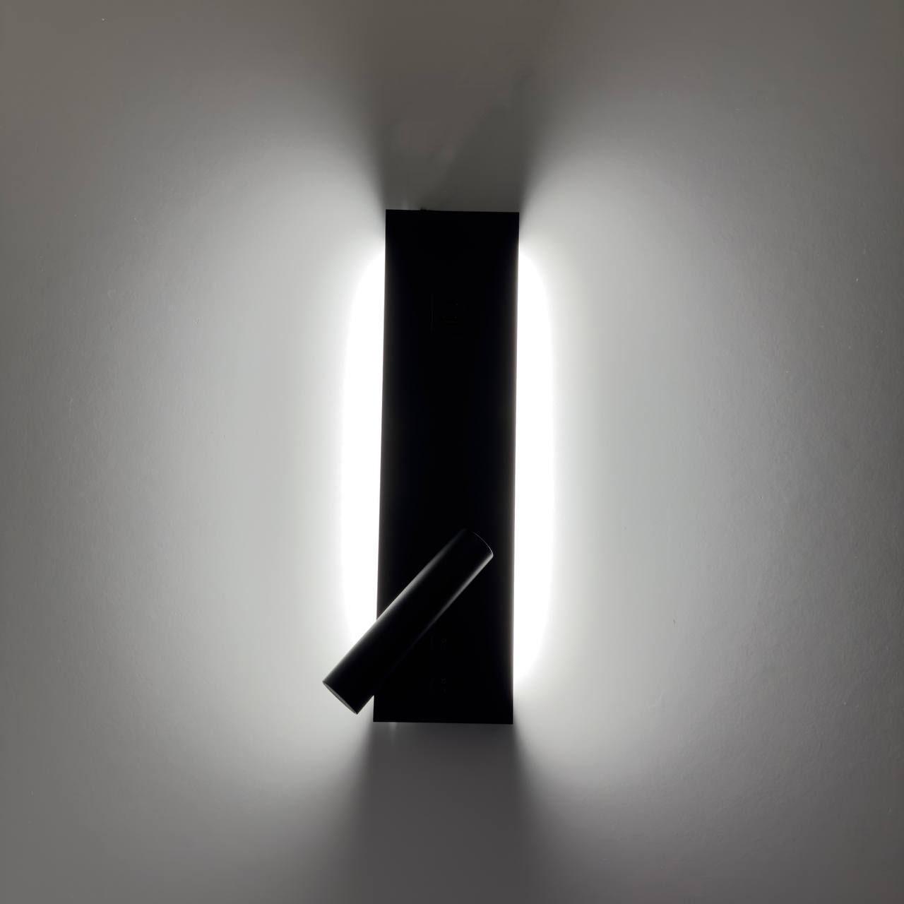 Бра Violux BITRIX-W USB 15W 3000/4200/6000K 865Lm IP20 Черный (553105) - фото 4