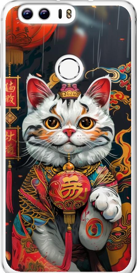 Чехол на Huawei Honor 8 China Cat v2 (6135u-351-42517) Чехол на Huawei Honor 8 China Cat v2 (6135u-351-42517)