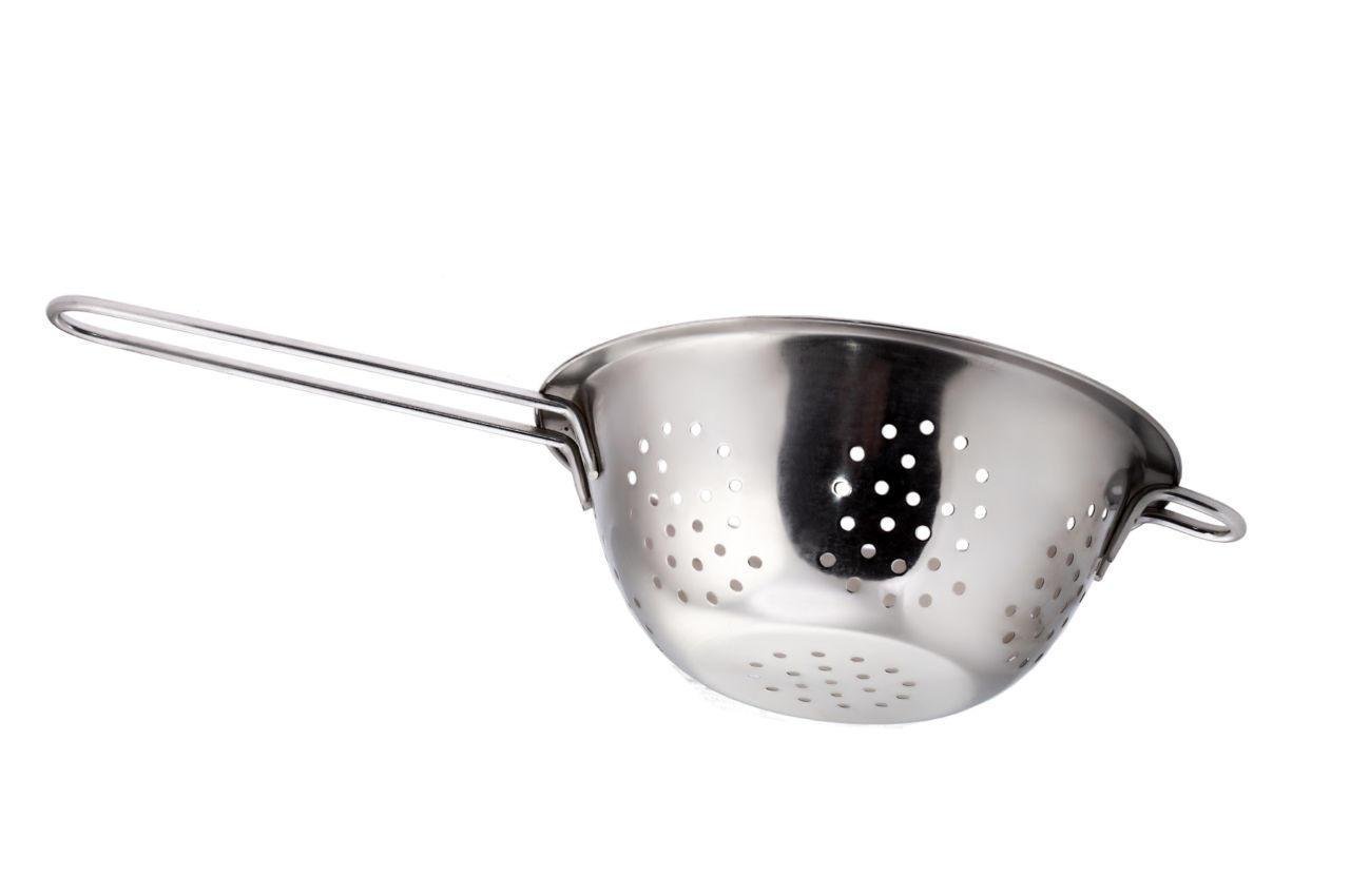 Друшляк нержавеющий Empire 240 мм с ручкой и плоским дном (0824)