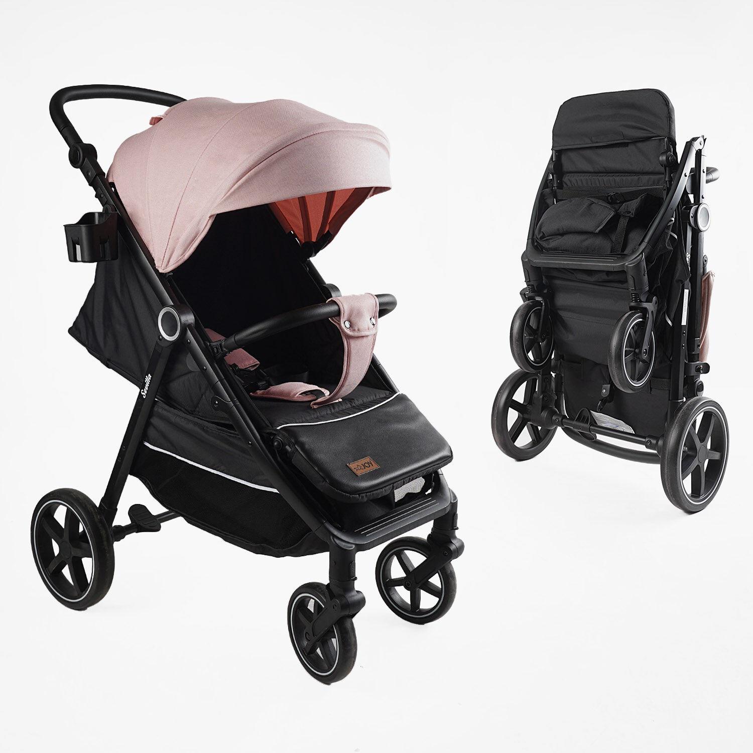 Дитячий візочок прогулянковий Sevillia JOY Black/Pink (170084) - фото 2
