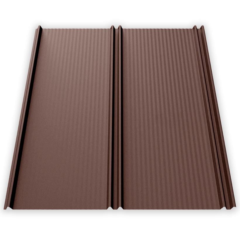 Фальц-настил AKM Zn 100 г/м2 0,43 мм 1120х2000 мм Ral 8017 Коричневый матовый (30302777)