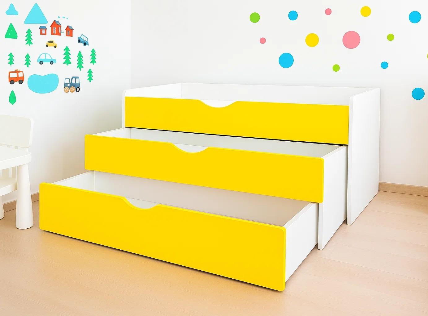 Кровать 3-х ярусная DS-27 Желтый