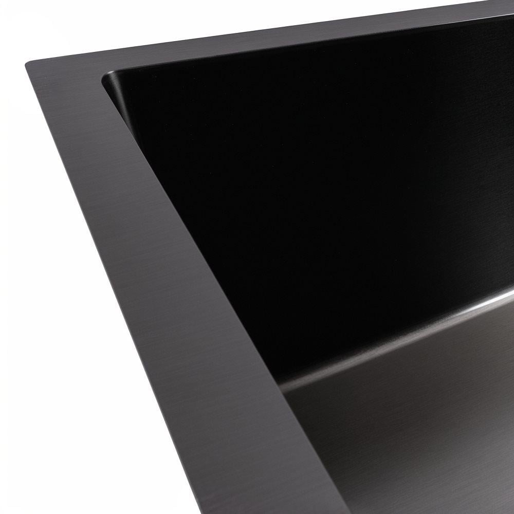 Кухонний комплект Valeso Handmade мийка 58x43 см монтаж під стільницю/змішувач XK09B PVD Чорний (000050608) - фото 8 Кухонний комплект Valeso Handmade мийка 58x43 см монтаж під стільницю/змішувач XK09B PVD Чорний (000050608) - фото 8