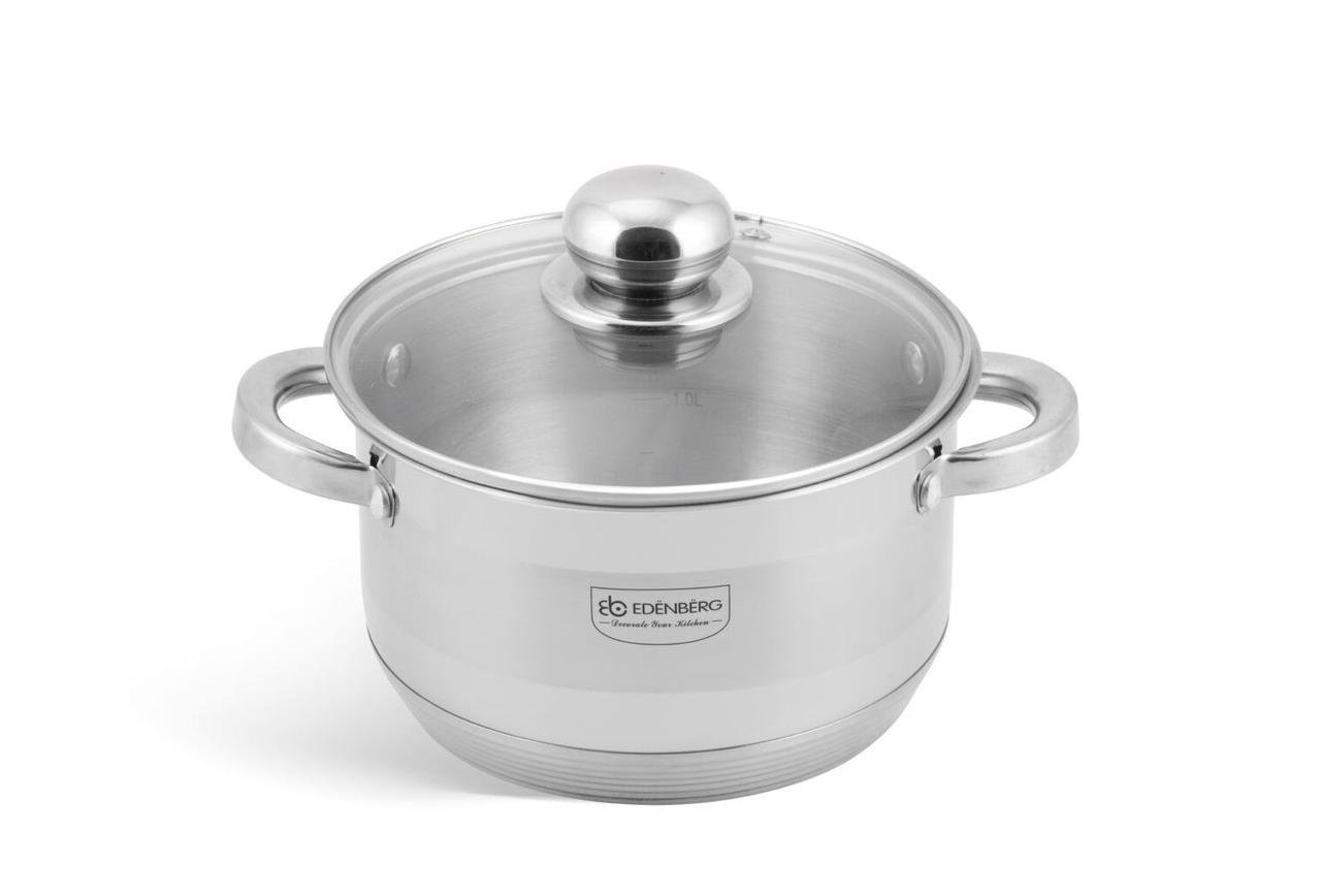 Каструля з кришкою Edenberg EB-3003 нержавіюча сталь 1,5 л (57-46-EB-3003)