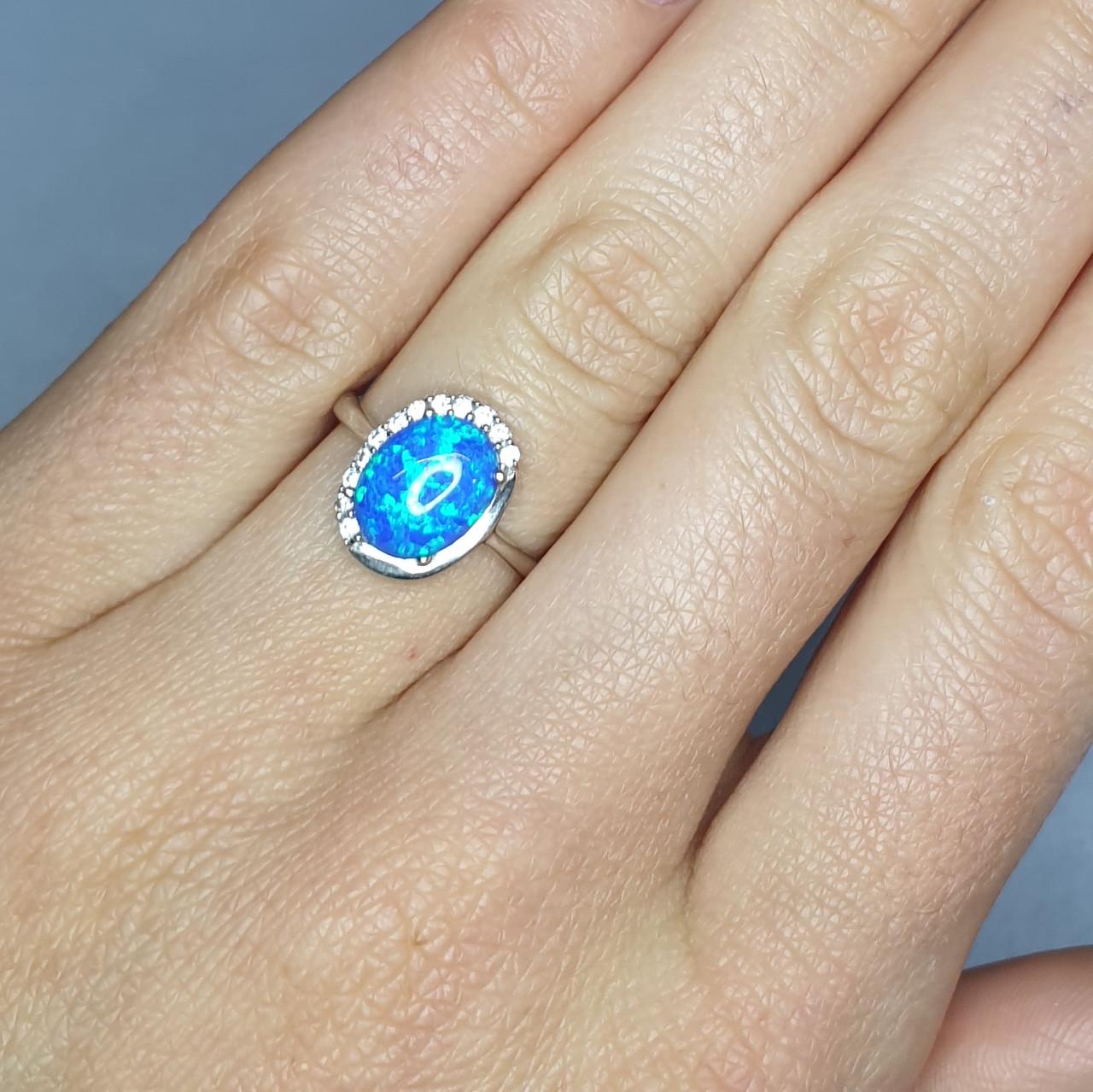 Кольцо серебряное с опалом р. 16,5 2,76г (1417100370)