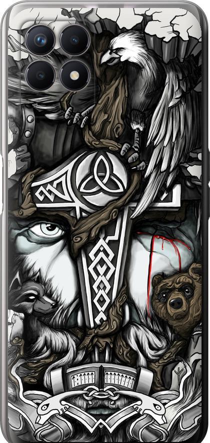 Чохол на Realme 8i Тату Вікінг (4098u-2518-42517)