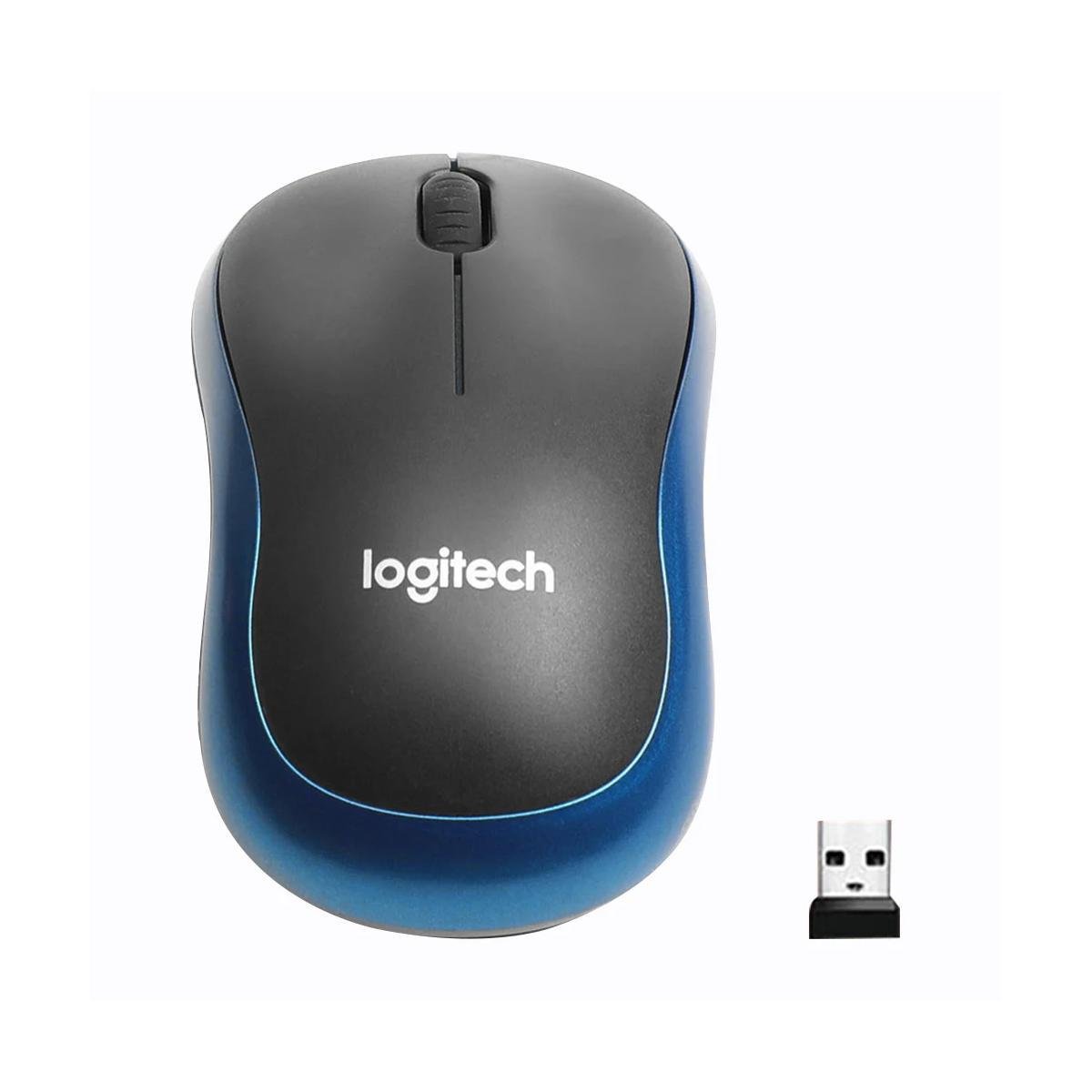Мышь беспроводная Logitech M185 Wireless Office Mouse 2,4Ghz USB приемник 1000DPI оптическая бесшумная Blue (180893) - фото 1 Мышь беспроводная Logitech M185 Wireless Office Mouse 2,4Ghz USB приемник 1000DPI оптическая бесшумная Blue (180893) - фото 1