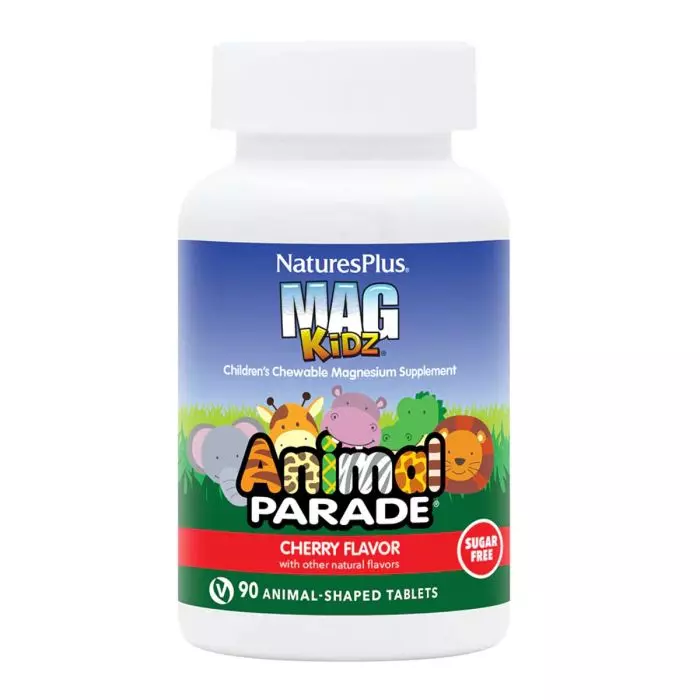 Магній для дітей без цукру Natures Plus Animal Parade смак вишні 90 жувальних таблеток (NTP29942)