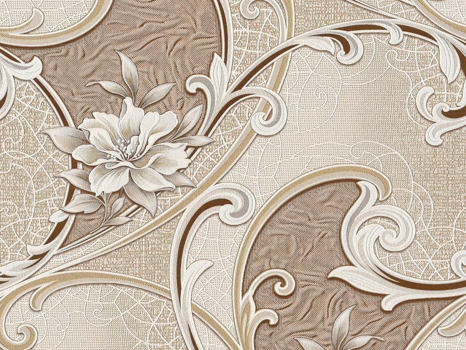 Обои виниловые на бумажной основе Слов'янські шпалери 941402 Ультрамарин 0,53х10,05 м Коричнев