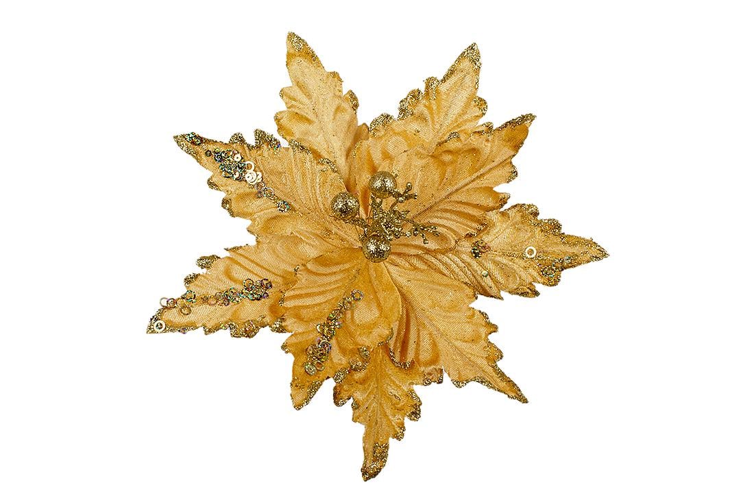 Цветок декоративный BonaDi Пуансеттия 27 см (839-797)