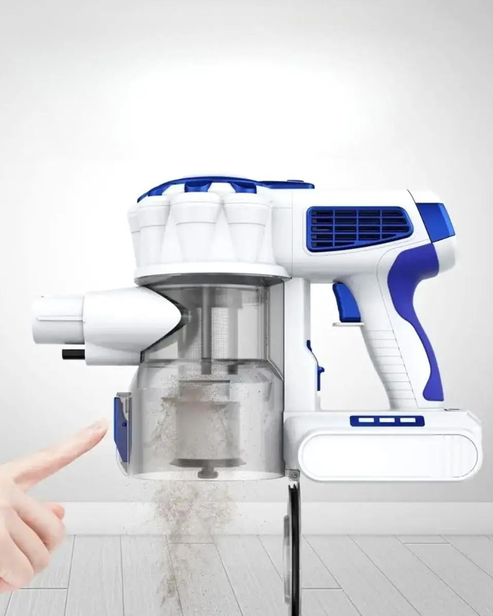 Пилосос бездротовий Rainberg RB-2301 з НЕРА-фільтром акумуляторний Синій (GR-04674) - фото 3 Пилосос бездротовий Rainberg RB-2301 з НЕРА-фільтром акумуляторний Синій (GR-04674) - фото 3