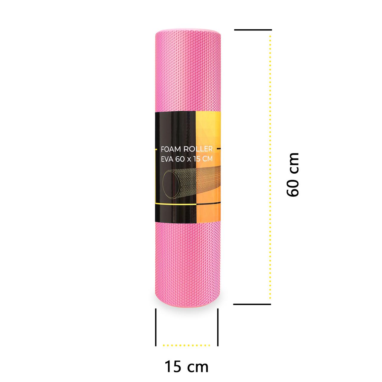 Массажный ролик Cornix EVA+ 60х15 см Pink (XR-0308) - фото 4 Массажный ролик Cornix EVA+ 60х15 см Pink (XR-0308) - фото 4